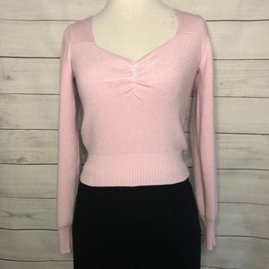 ASTR pink cropped sweater size small